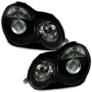 Koplampen Mercedes W203 00-04 Clear zwart, Auto-onderdelen, Ophalen of Verzenden, Nieuw