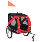 vidaXL Hondenfietstrailer rood en zwart, Verzenden, Nieuw