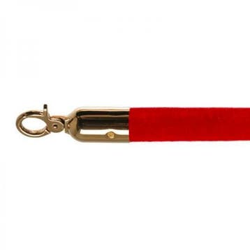 Afzetkoord | Messing/ Rood | 157 cm, Verzenden, Nieuw in verpakking