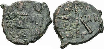 635/636 Byzanz Heraclius Halbfollis Constantinopolis 629/..., Verzenden