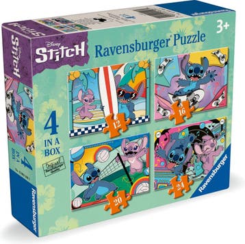 Disney - Stitch 4-in 1 Puzzel (12, 16, 20, 24 stukjes) |, Verzenden, Nieuw