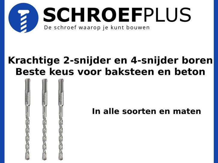 SDS boren 2 en 4-snijders betonboren sterk, Doe-het-zelf en Verbouw, Gereedschap | Boormachines, Nieuw, Verzenden