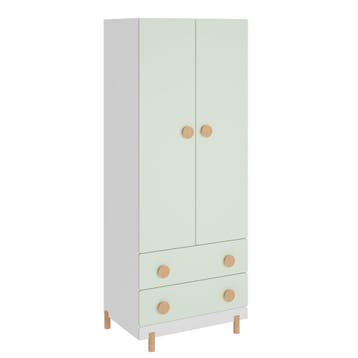 Kinderkledingkast Vaarentaa 156x60x41 cm mintgroen [en.casa], Verzenden, Nieuw