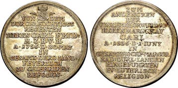 Zilver medaille a d 200 Jahrfeier der Reformationti 1862..., Verzenden