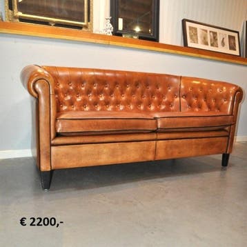Schapenleren meubels van O.A. Lounge Atelier, Zo goed als nieuw, Leer