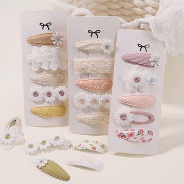 Set van 5 Schattige Baby Haarclipjes voor Meisjes met Bloeme, Verzenden, Nieuw