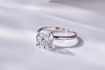 Zonder minimumprijs - Ring - 14 karaat Witgoud - 3.02ct. tw., Nieuw