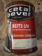 Cetabever beits uv dekkend zijdeglans- zandgeel 715 - 0,7..., Doe-het-zelf en Verbouw, Verf, Beits en Lak, Beige, Nieuw, Beits