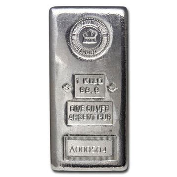1 kilogram - Zilver .999 - 1 Kilo 999 Fine Silver Bar Royal