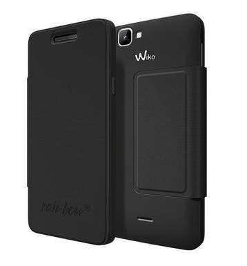 Wiko booklet tasje - zwart - Wiko Rainbow 4G, Verzenden, Nieuw