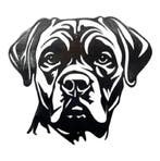 Wanddecoratie metalen hond Cane Corso 31 cm, Tuin en Terras, Verzenden, Nieuw