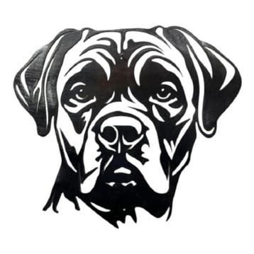 Wanddecoratie metalen hond Cane Corso 31 cm, Verzenden, Nieuw