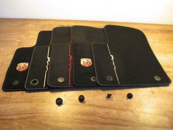 Mattenset Fiat 500 met originele aansluiting, dik velours, Verzenden, Nieuw, Fiat