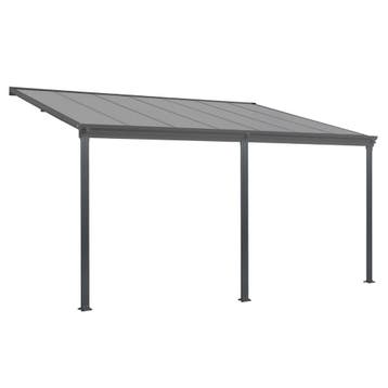 Terrasdak / Overkapping - Borneo - 4 x 3 m - Grijs, Tuin en Terras, Overkappingen, Verzenden, Nieuw