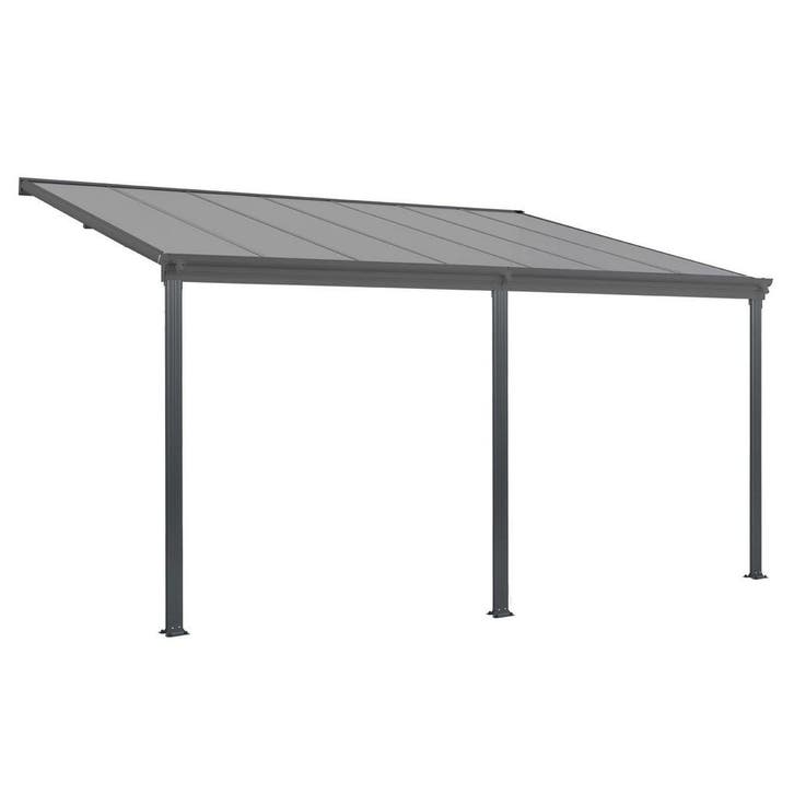 Terrasdak / Overkapping - Borneo - 4 x 3 m - Grijs, Tuin en Terras, Overkappingen, Nieuw, Verzenden