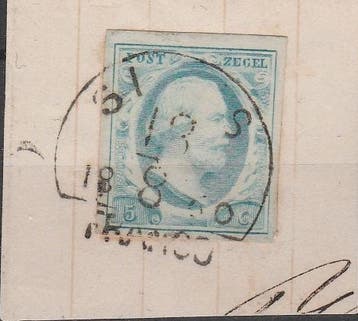 Postzegel Ned 1860 Nr 1 gebruikt zie omschrijving (607), Verzenden, T/m 1940, Gestempeld