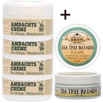4 potten Ambachtscreme + 1x  Tea Tree balsem 75ml, Verzenden, Nieuw