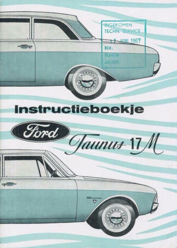 1962 Ford Taunus 17M Instructieboekje, Verzenden
