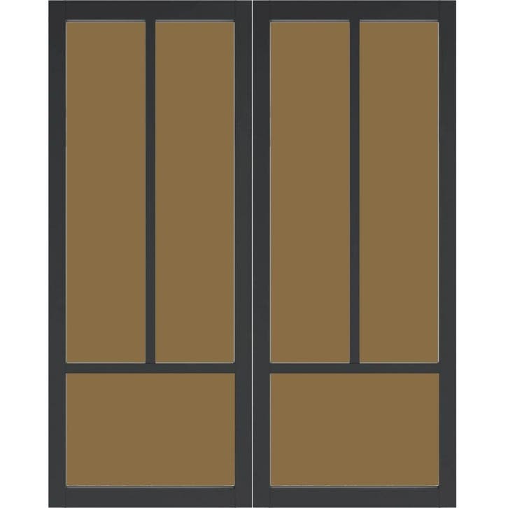 Weekamp dubbele deur WK6373 186x231,5 (Stomp), Doe-het-zelf en Verbouw, Deuren en Horren, Nieuw, Glas, Binnendeur, 215 cm of meer