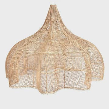 Rotan Hanglamp 60cm Beige - Sfeervolle Wicker Plafondlamp me, Verzenden, Nieuw