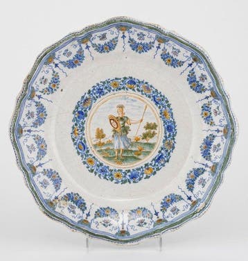 Moustiers - Schotel - Piatto tondo - Moustiers -