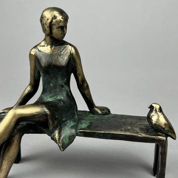 J. Zak - The Lady with the bird, Antiek en Kunst