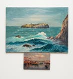 E. Loreto ed A. Sorrentino (XX) - Vedute Marine, Antiek en Kunst, Kunst | Schilderijen | Klassiek