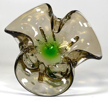 Egermann - Kom - Glas - Rookglas kom, Antiek en Kunst