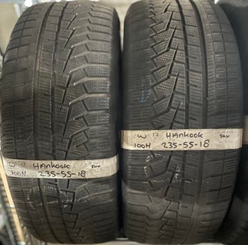 2x235-55-18 Hankook Winter 2x4.5m €40 Per Band 235 55 18, Ophalen, 18 inch, Gebruikt, Winterbanden