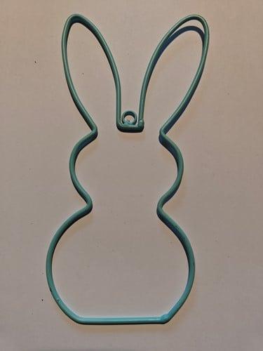 Metalen Frame Haas staand oor hanger Turquoise 20 cm, Hobby en Vrije tijd, Knutselen, Nieuw, Ophalen of Verzenden