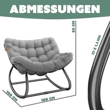 KESSER® Ergonomische schommelstoel - Relaxstoel - Antislip -, Verzenden, Zo goed als nieuw