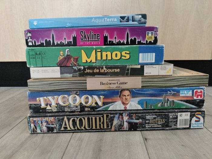 Bordspel - Lot - Aqua Terra ,SkyLine, Minos, Jeu de la, Antiek en Kunst, Antiek | Speelgoed