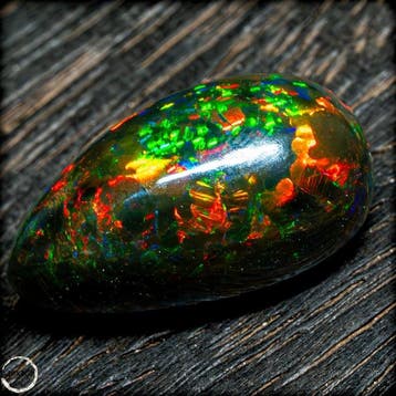 Edelster Black Opal in fel regenboogkleuren – Een vuurwerk