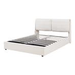 Tweepersoonsbed Lunner met bedbodem 204x166x96 cm beige [en., Verzenden, Nieuw