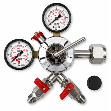 Micro Matic Premium Plus CO drukregelaar 2 kraans 0-6 bar, Ophalen of Verzenden