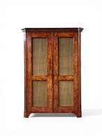 Boekenkast - Glaskast, virtinekast, boeken kast, - Mahonie,