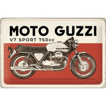 Metalen wandbord Moto Guzzi motor motorrijden motoguzzi, Nieuw, Motoren