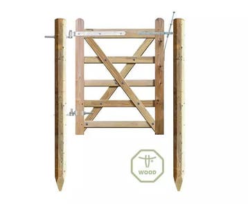 Set compleet enkele poort 90 cm | Incl. palen & beslag, Weidegang