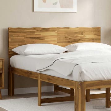 vidaXL Live Edge Hoofdbord ROSTOCK Wit 135 cm Massief, Verzenden, Nieuw, Wit, Hout