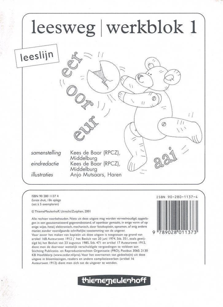 Leeslijn versie 1 Leesweg werkblok 1 (per stuk), Boeken, Schoolboeken, Nieuw, Verzenden