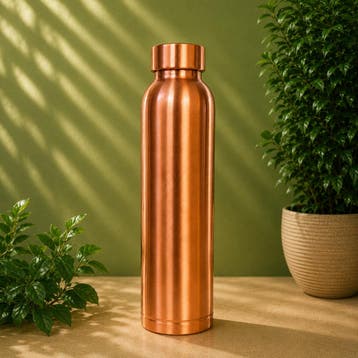 Puur koperen waterfles Milton – mat geborsteld – 1 liter/330, Ophalen of Verzenden, Nieuw
