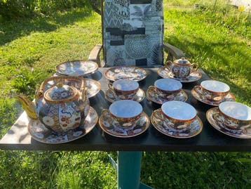 Kutani - Koffie- en theeservies (21) - Porselein - 21-delig
