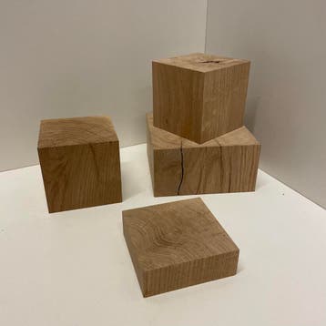 Handgemaakte massief eiken blokken/displays, Nieuw, Hout