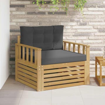 vidaXL Tuinbank Polyester Wit, Verzenden, Nieuw