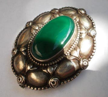 Decoratief ornament - Denemarken - Oude Art Deco-broche