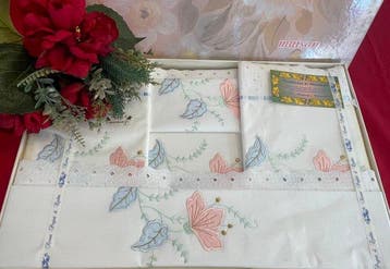 ricami fatti a mano - Laken (3) - 280 cm - 240 cm