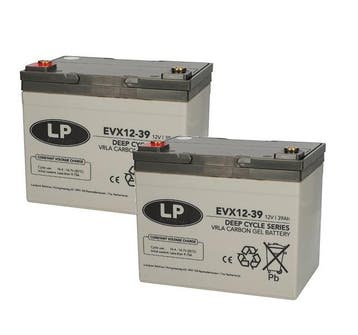 Landport (LP) 2x EVX12-39 AGM / GEL / Carbon accus 12 volt, Caravans en Kamperen, Ophalen of Verzenden, Nieuw