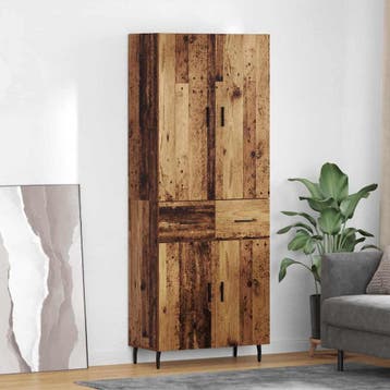 vidaXL buffetkast met lade 2 pcs Oud Hout Geengineerd Hout, Minder dan 50 cm, Verzenden, Nieuw, Minder dan 100 cm