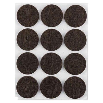 Zelfklevende viltjes rond – Donkerbruin – 28 mm – 12 stuks, Ophalen of Verzenden, Nieuw