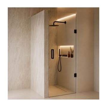 Nis Douchedeur Vetro Mat-Zwart Helder Glas 97/100cm, Ophalen of Verzenden, Nieuw